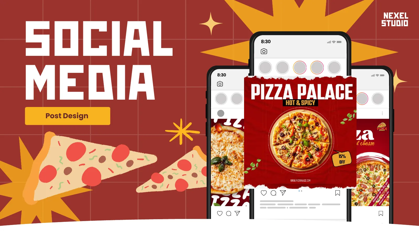 Pizza Palace: Social Media Design — slide 1 of 7