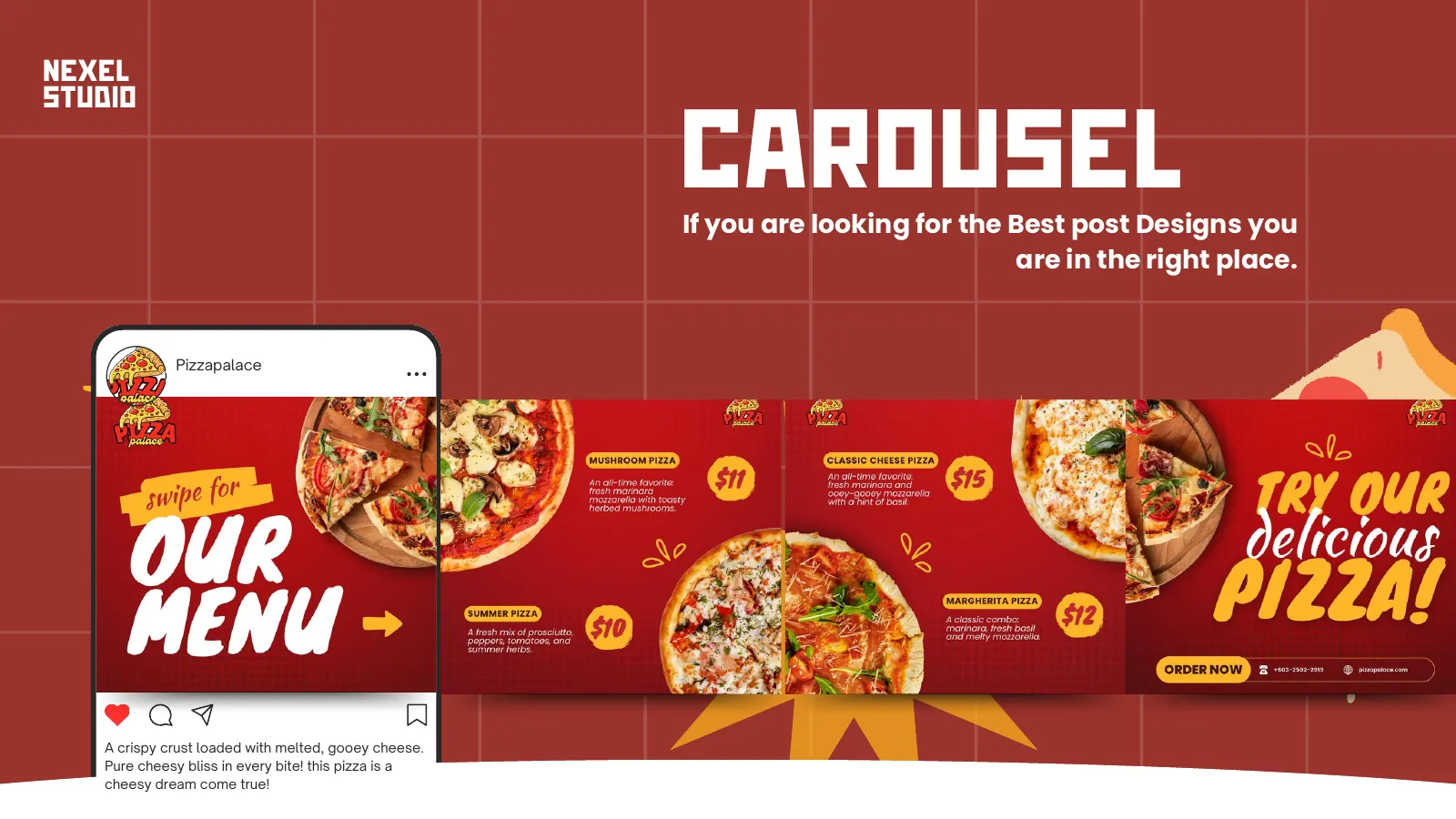 Pizza Palace: Social Media Design — slide 2 of 7